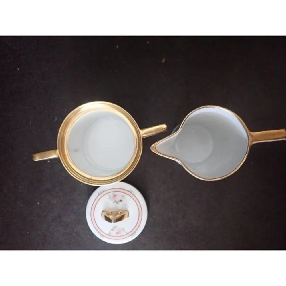 Favorite‎ Bavaria Stouffer C. Hutschenreuther Creamer and Sugar Set Pink Rose